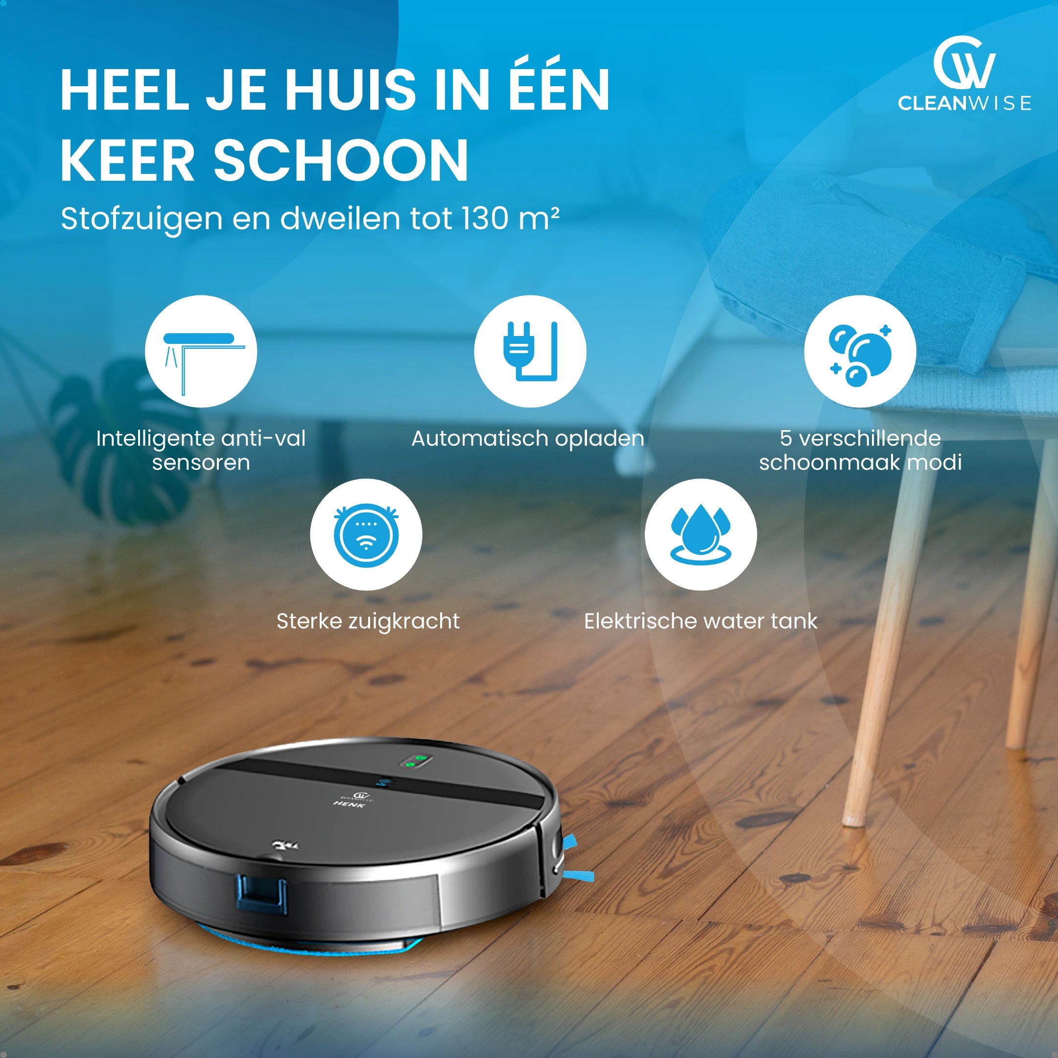 CleanWise Henk Robotstofzuiger