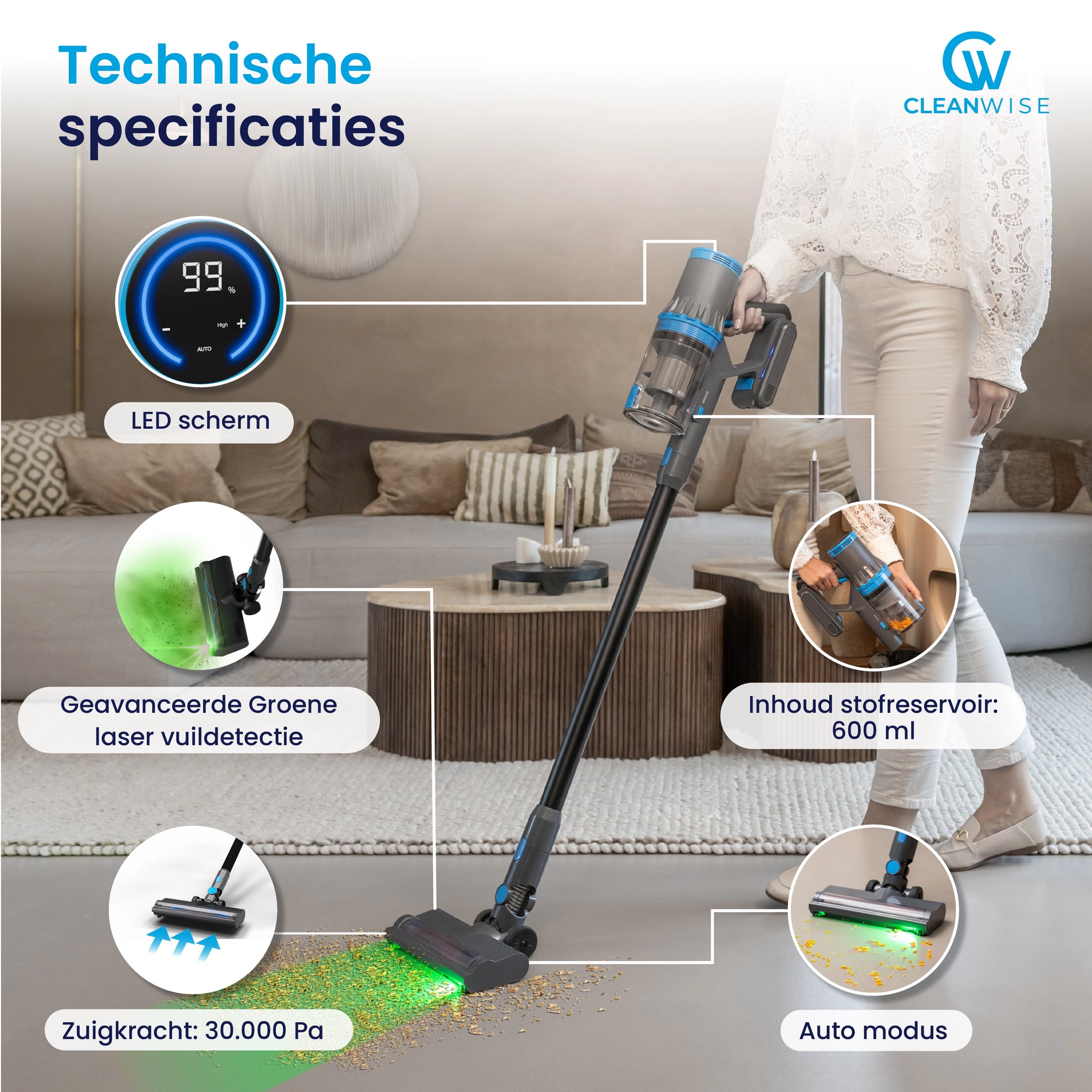 CleanWise Rita Steelstofzuiger